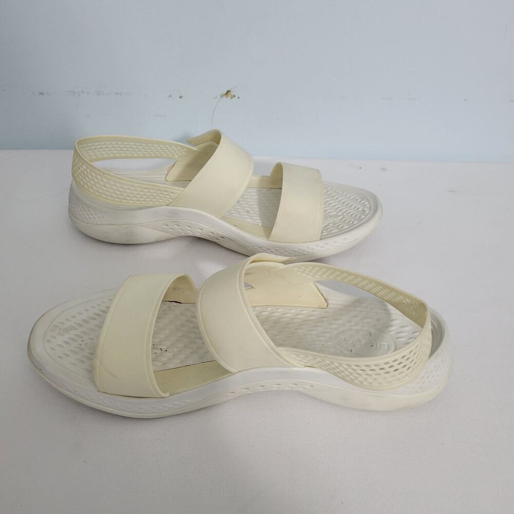 Crocs Literide 360 Cream Sandals Size 9  31026-2857 - Picture 5 of 6